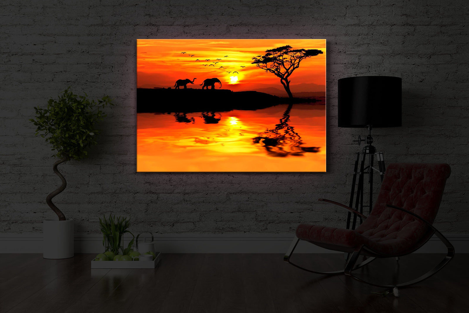 Elefanten in afrikanischer Steppe