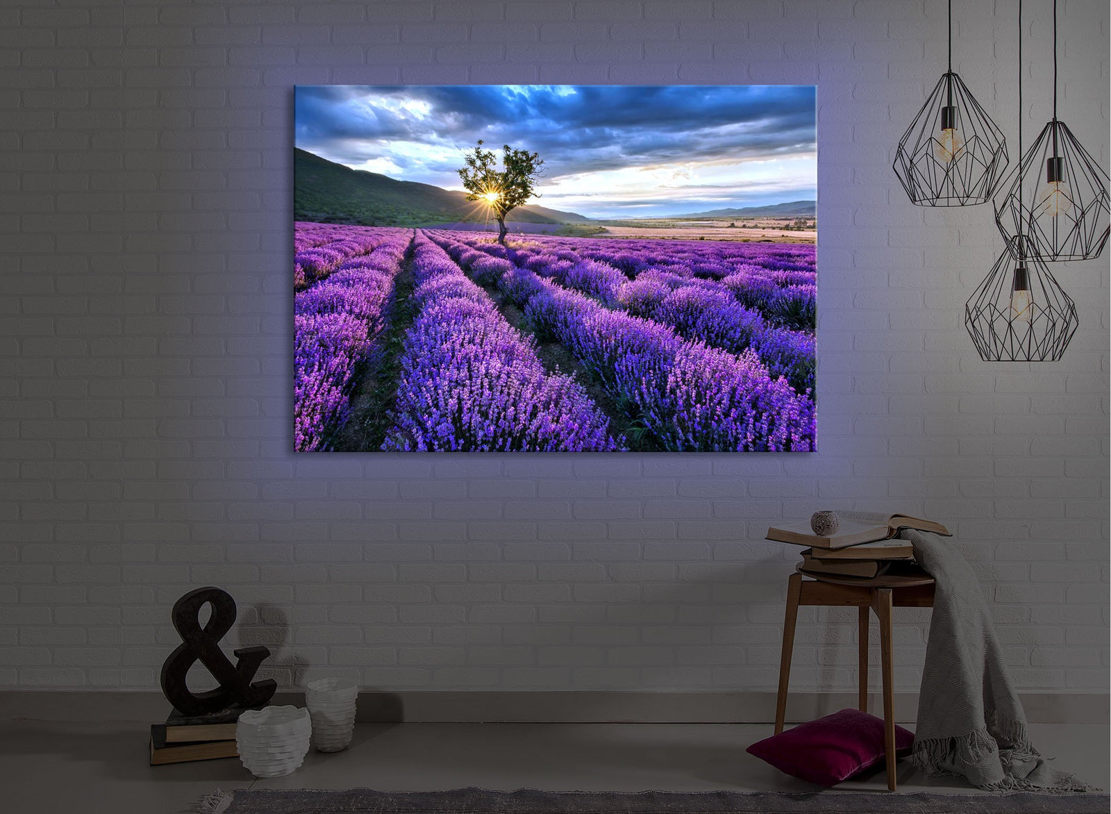 Provence mit einsamen Baum