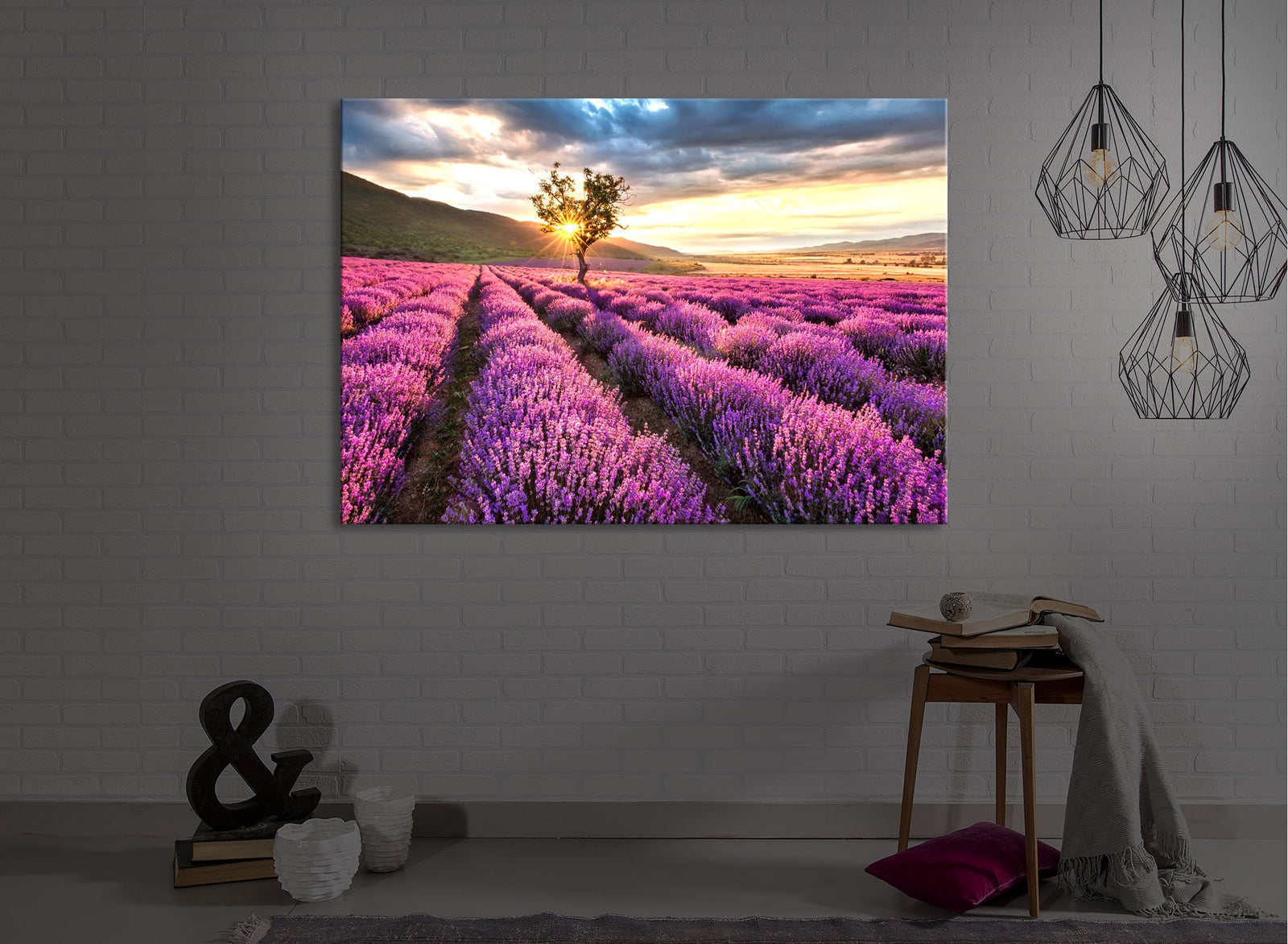 Provence mit einsamen Baum