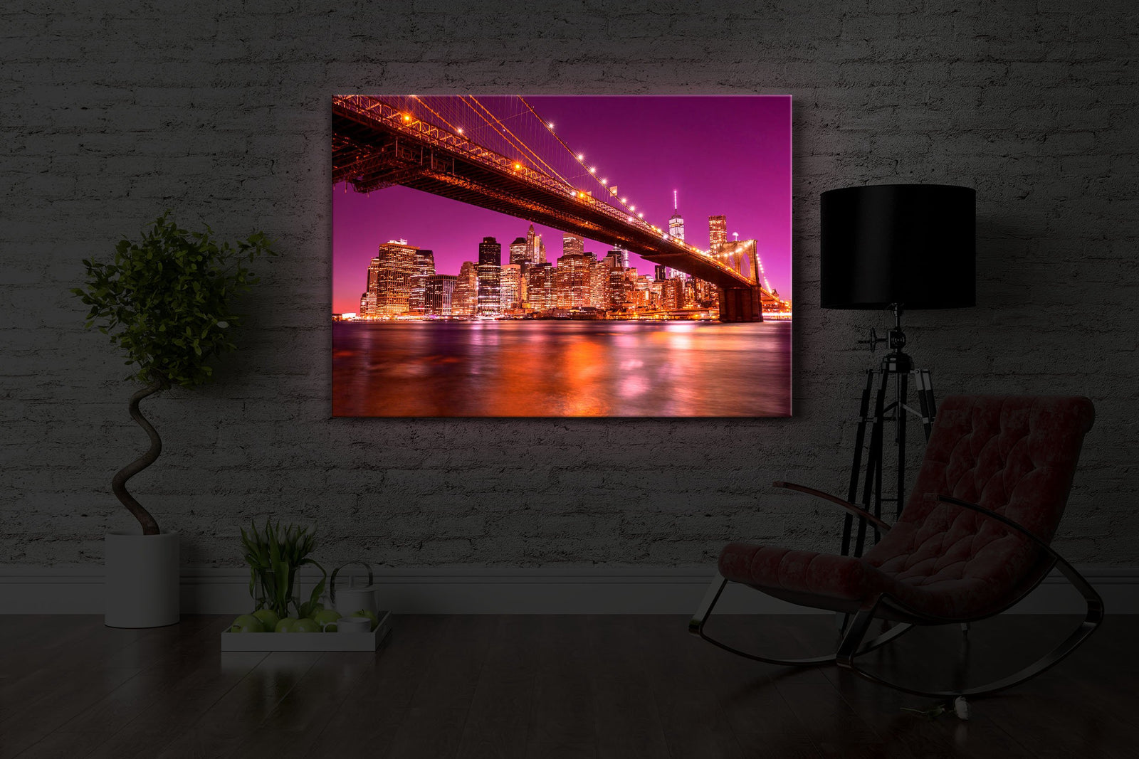 Skyline von Manhattan mit Brooklyn Bridge