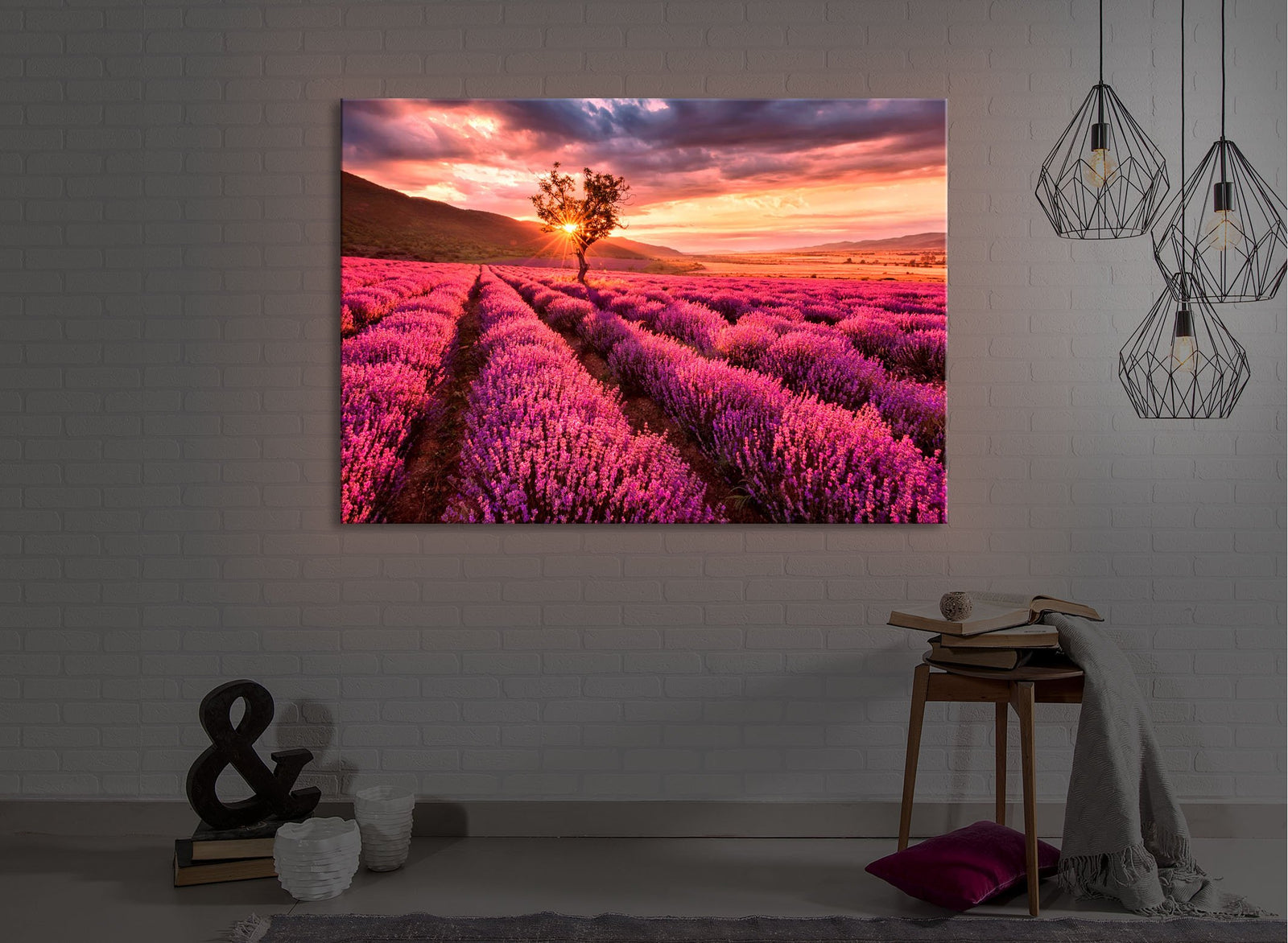 Provence mit einsamen Baum