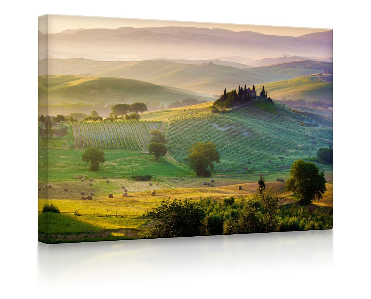 Neblige Toskana Landschaft