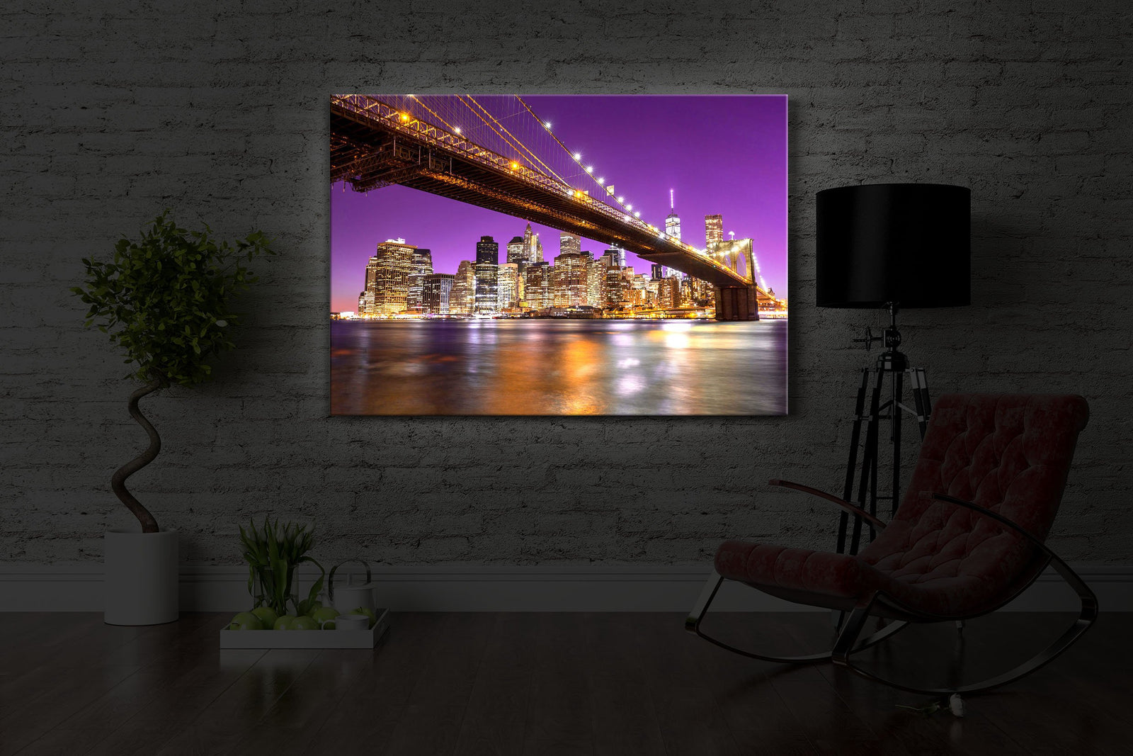 Skyline von Manhattan mit Brooklyn Bridge