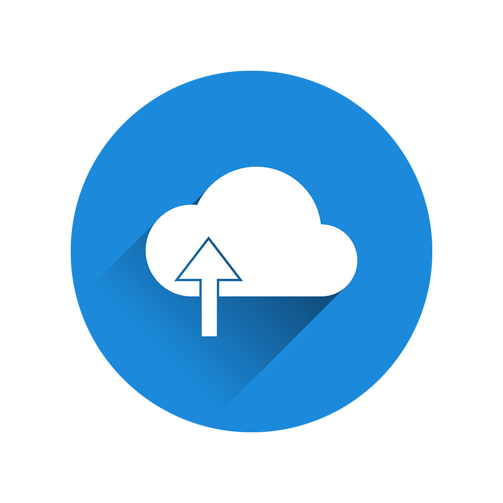 E-Mail Upload Cloud Symbol für Wunschmotiv senden