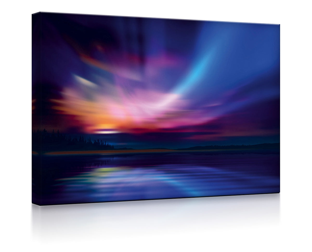 Nordische Polarlichter als led bild