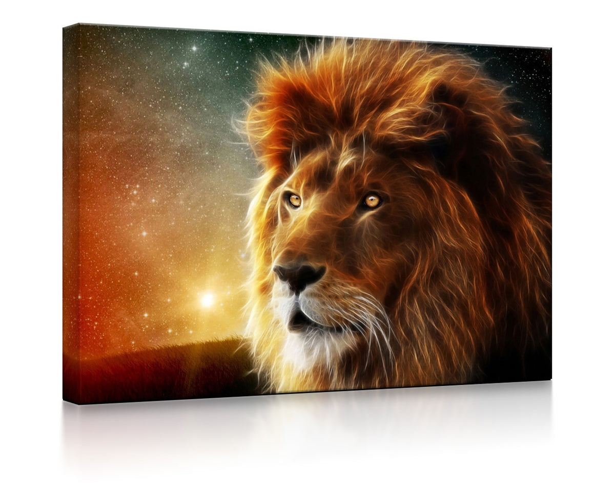 Löwe Abstrakt Art als led bild